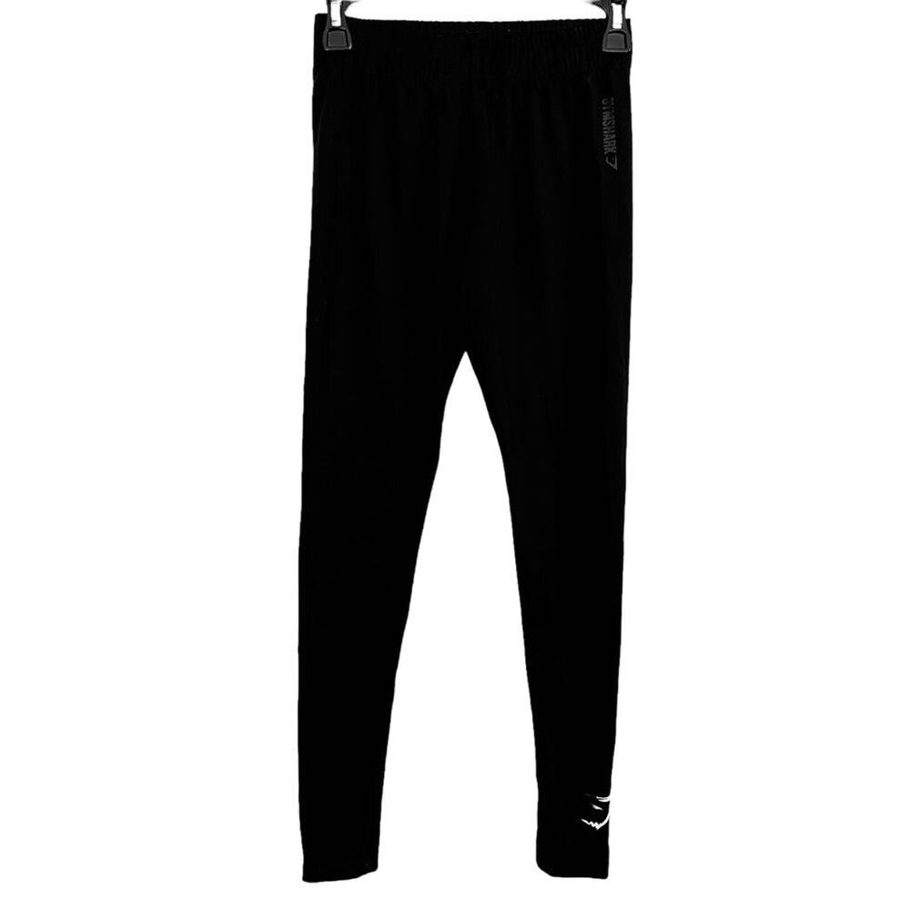 GYM SHARK GYMSHARK Black Skinny Leggings Mid Rise Workout Running Pants sz XS